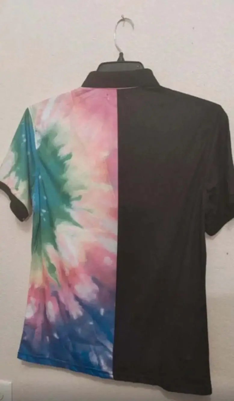 Men's black/tie dye sz M shirt
